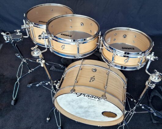 Featured image for “Wenge/Birch Double Pancake Drums 20,10,12,14"”