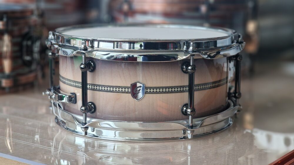 10x6" Black Fade to Natural Beech Maple Snare ( Ex-Demo )