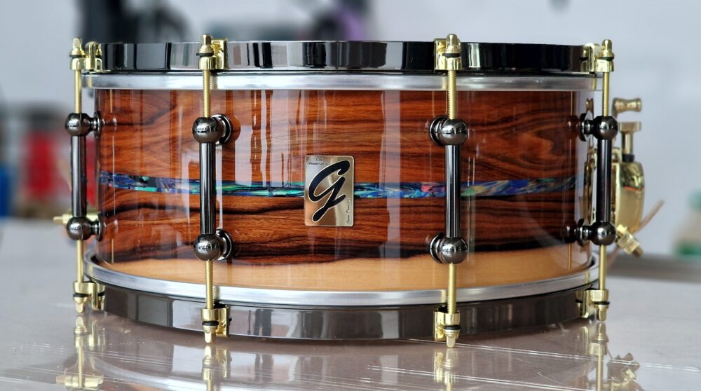 14x6.25" 10th Anniversary Pear Santos Rosewod Snare