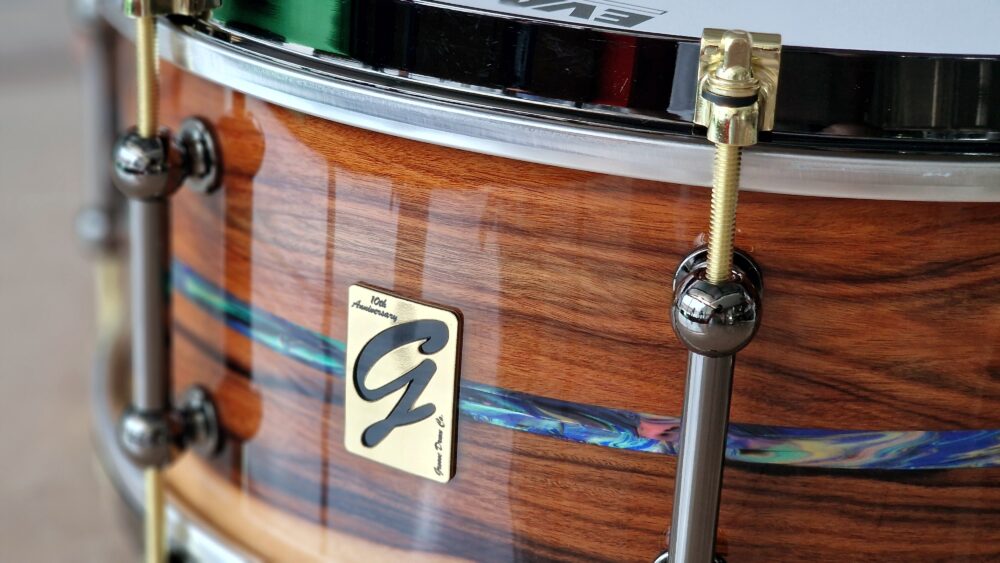 14x6.25" 10th Anniversary Pear Santos Rosewod Snare - Image 4