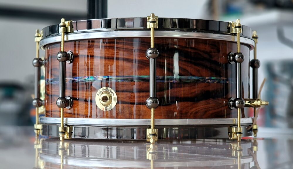 14x6.25" 10th Anniversary Pear Santos Rosewod Snare - Image 2