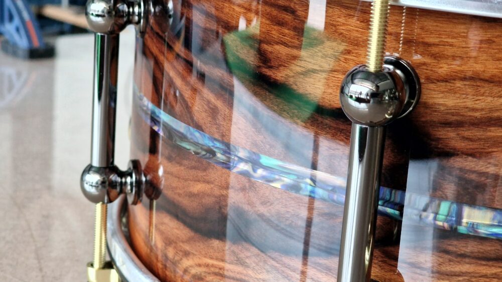 14x6.25" 10th Anniversary Pear Santos Rosewod Snare - Image 7