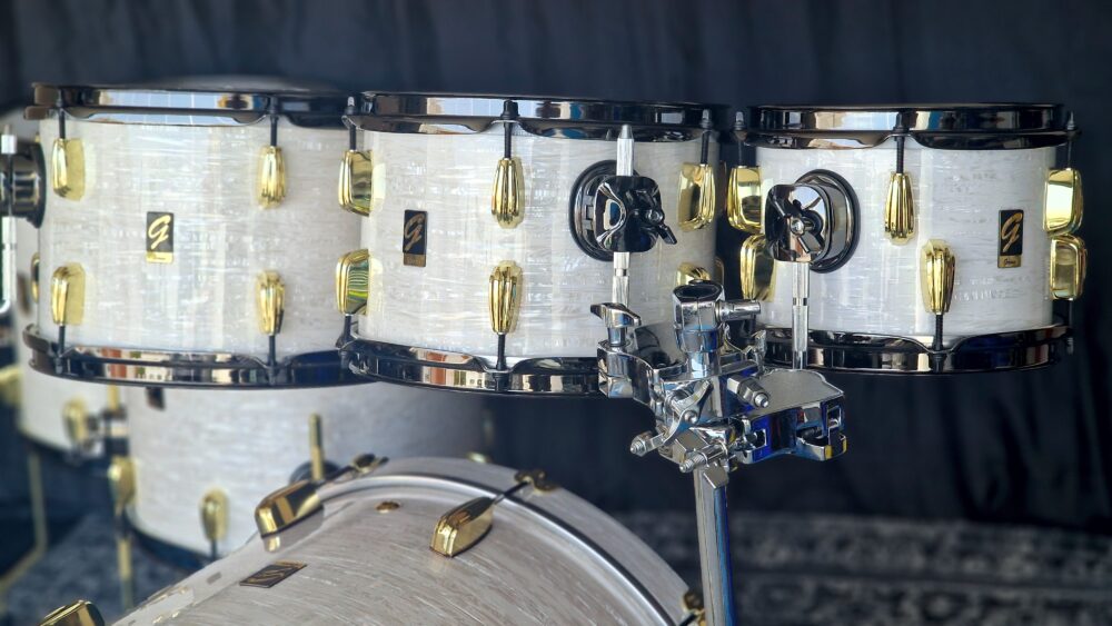 White Onyx over Maple Drums 20",8,10,12,14,16" - Image 3