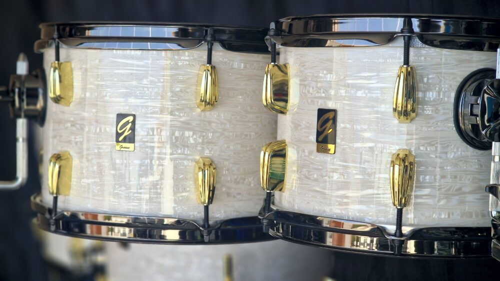 White Onyx over Maple Drums 20",8,10,12,14,16" - Image 8