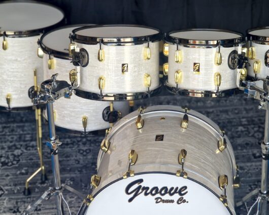 Featured image for “White Onyx over Maple Drums 20",8,10,12,14,16"”