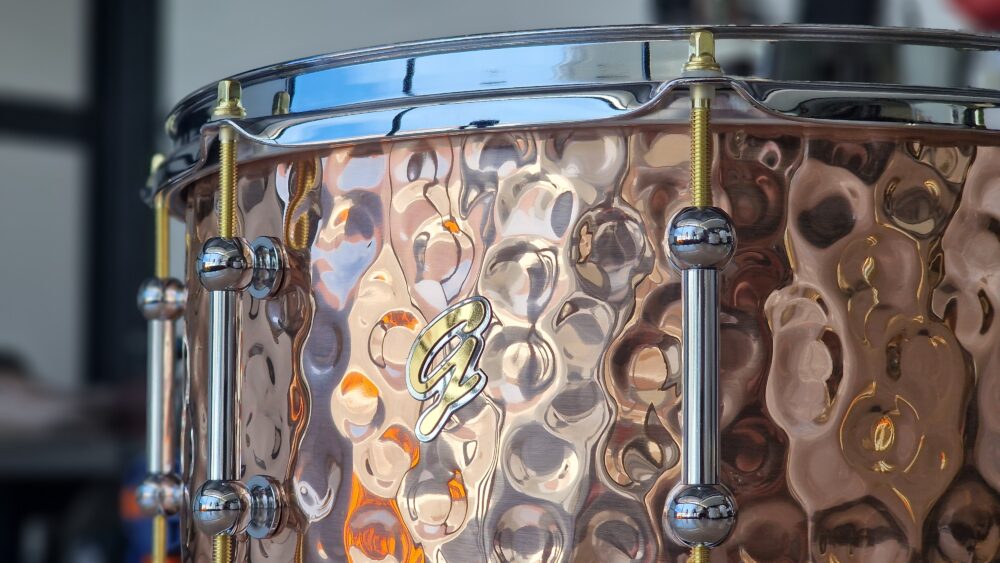 14x6.5" Hammered Bronze Snare Drum - Image 3