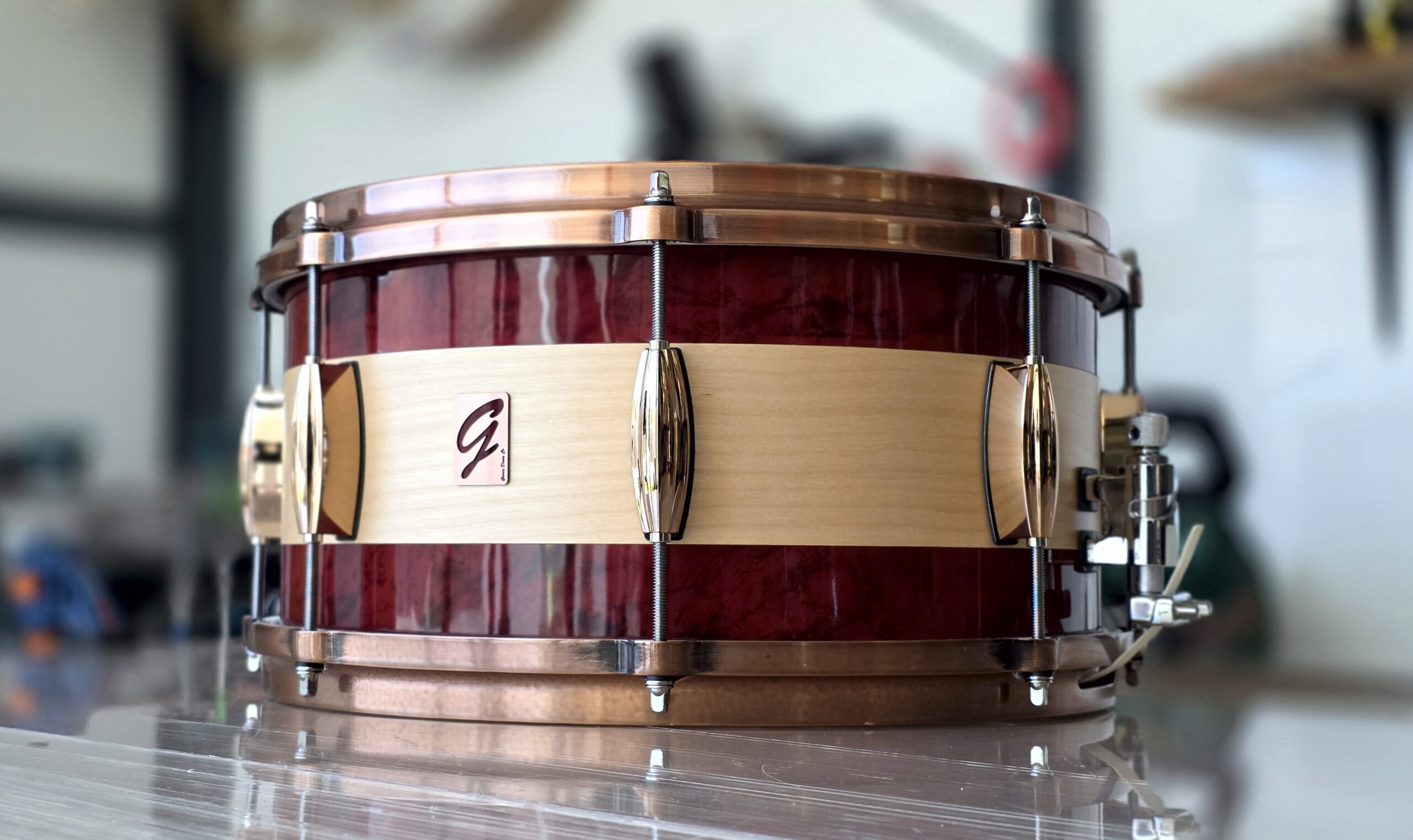 14x7" Birch Red Brushed Snare - Image 2