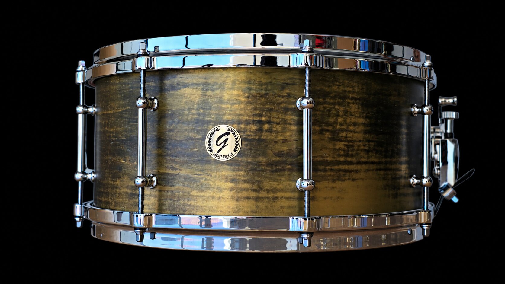 14x6.5" Oxidized Brass Snare Drum - Image 2