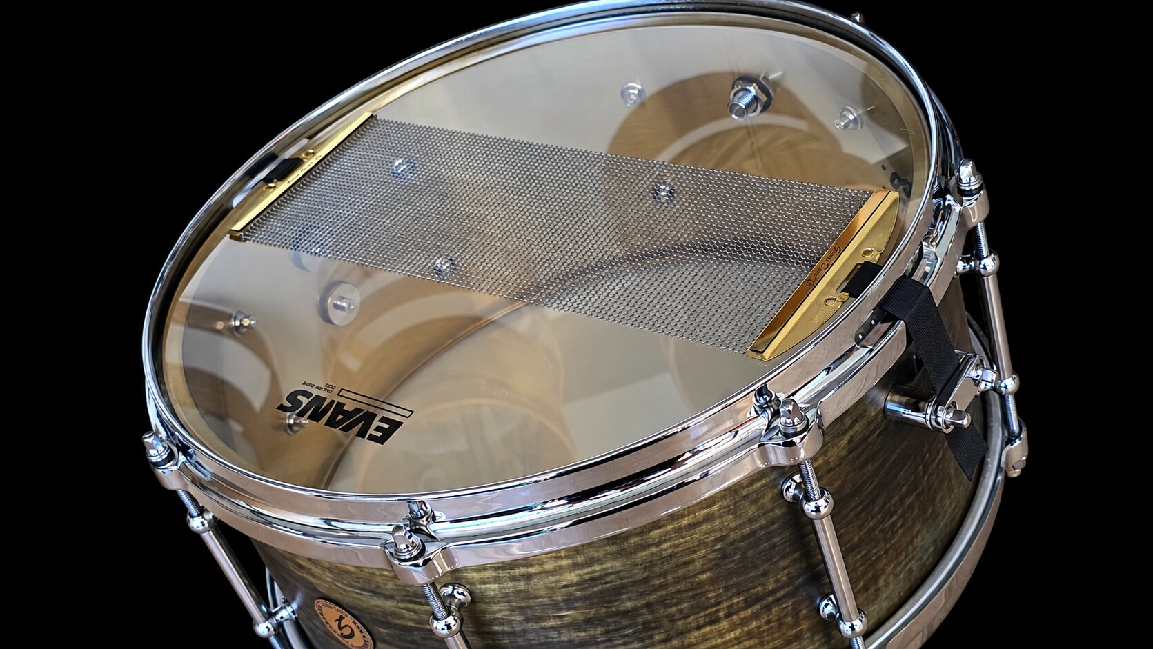 14x6.5" Oxidized Brass Snare Drum - Image 3