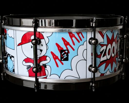 Featured image for “14x6" Pear Cartoon Snare Drum”