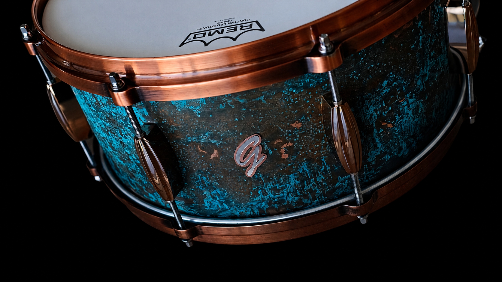 14x6.5" Oxidized Copper Snare Drum - Image 2