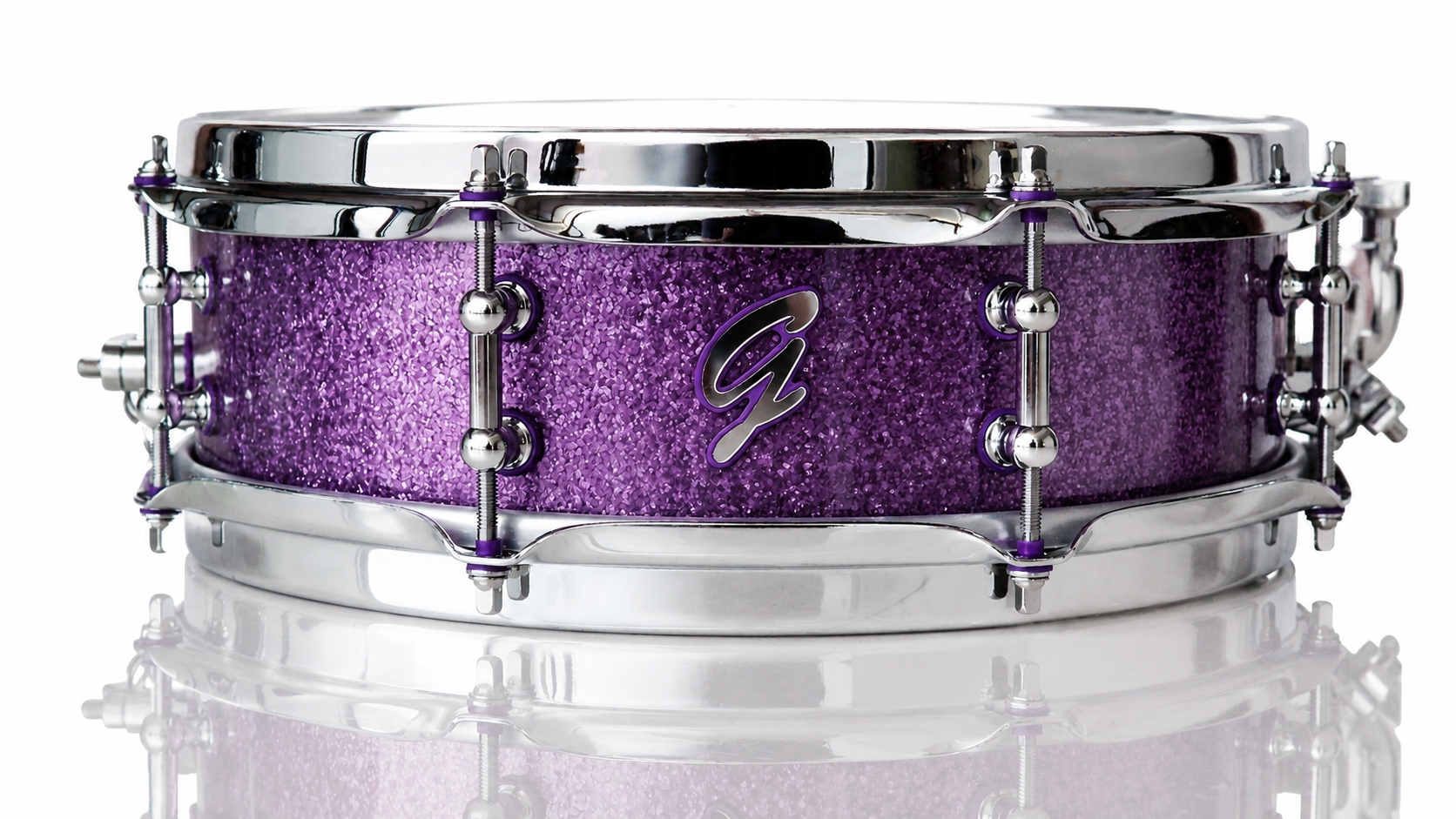 12x4" Purple Sparkle over Mahogany Snare