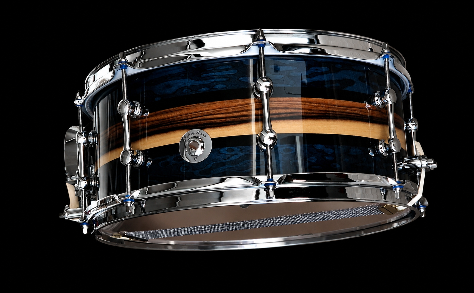 14x6.25" Blue Birdseye Maple w/ Santos Rosewood inlay - Image 2