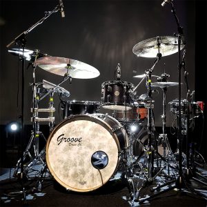 Drum kit on stage
