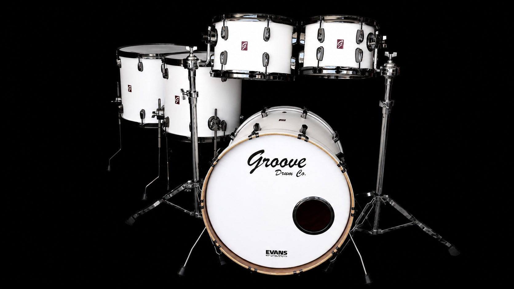 White Satin over Birch Mahogany 20,10,12,14,16"